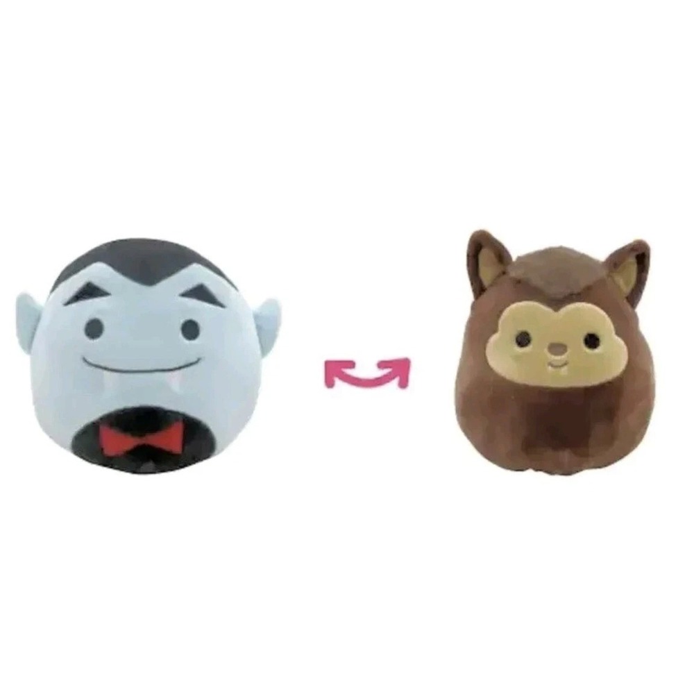 Squishmallows Flip A Mallow Drake Dracula & Wade Werewolf Halloween 5" Plush NEW